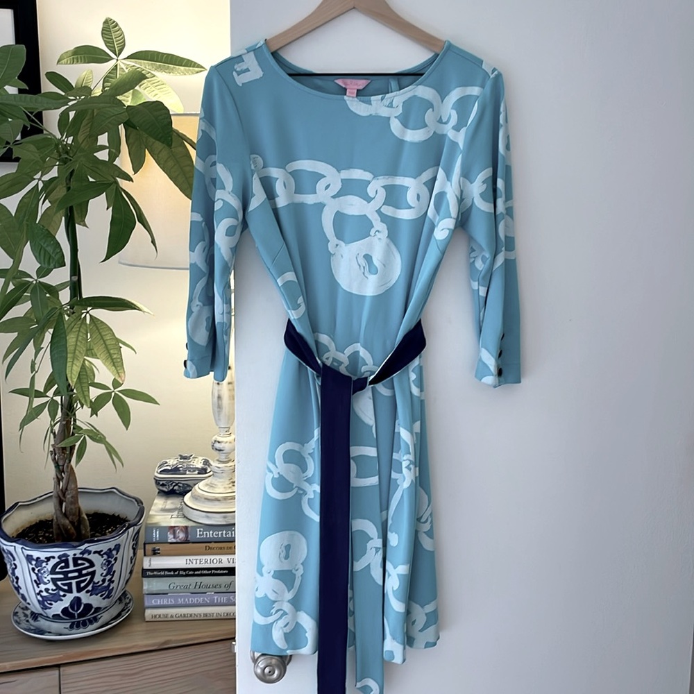 Lilly Pulitzer ~ Chain Print Jersey Dress - Picture 3 of 11